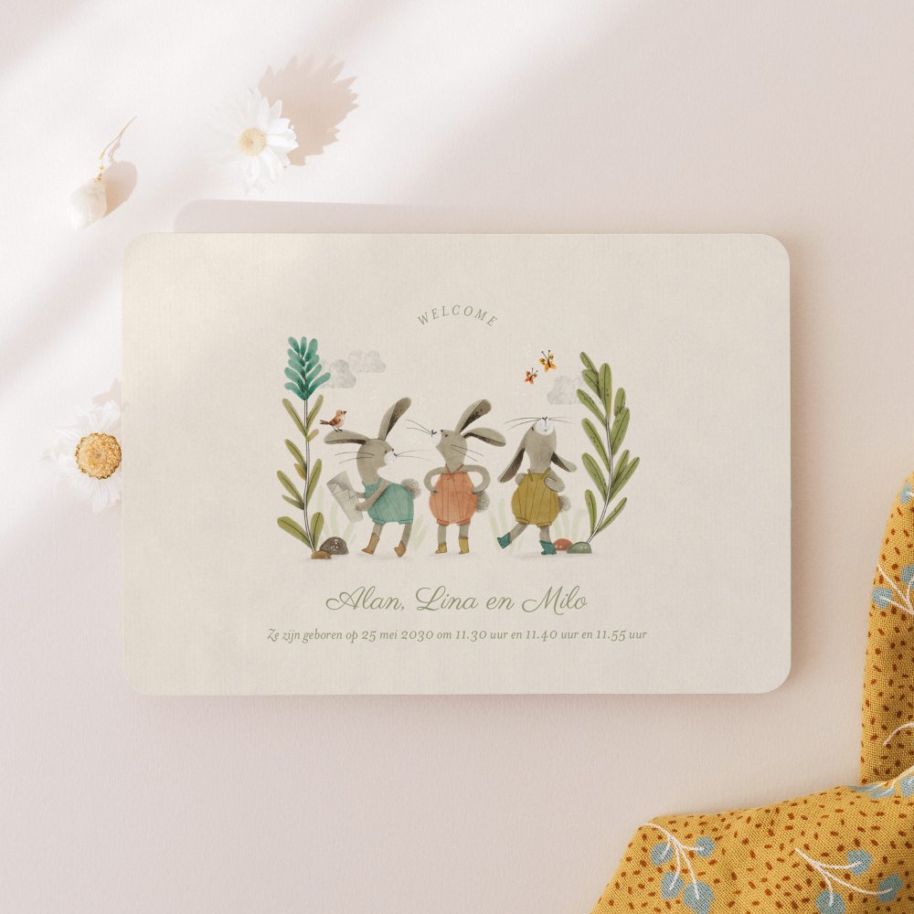 Drie kleine konijntjes