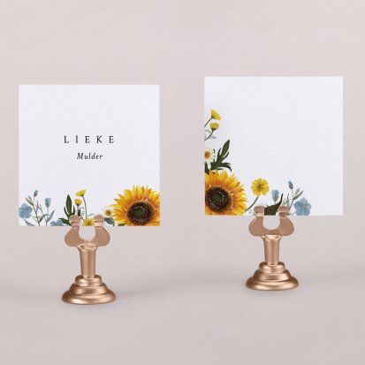Naamkaart bruiloft  Sunflower