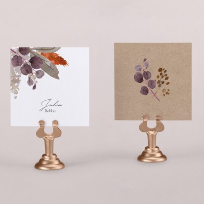 Naamkaart bruiloft  Misty Mauves