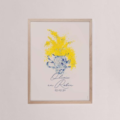 Trouwbord  Mimosas