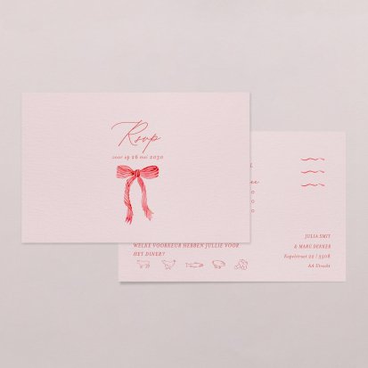 Rsvp trouwkaart  Satine