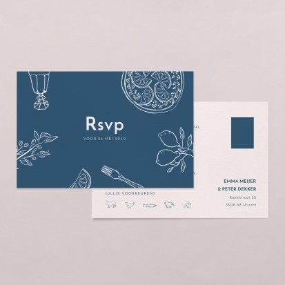 Rsvp trouwkaart  Roca marina