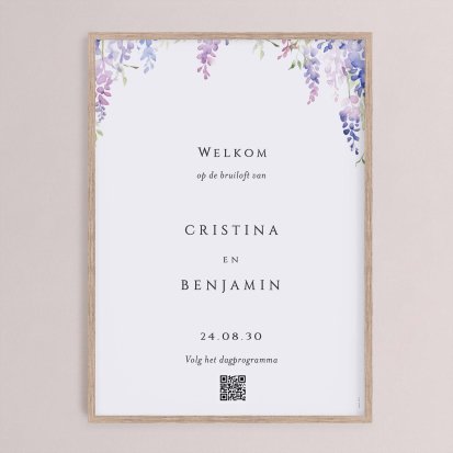 Trouwbord  Wisteria
