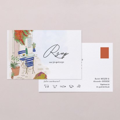 Rsvp trouwkaart  Saint-Raphaël