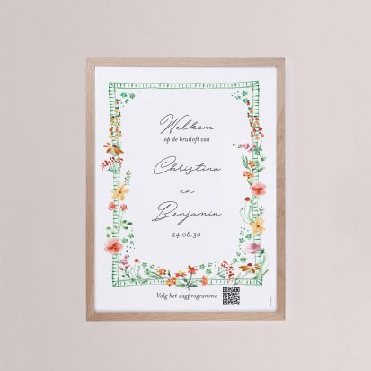 Trouwbord  Blooming Love