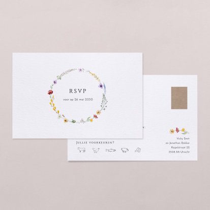 Rsvp trouwkaart  Sunny day