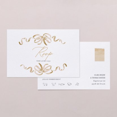 Rsvp trouwkaart  Organdi
