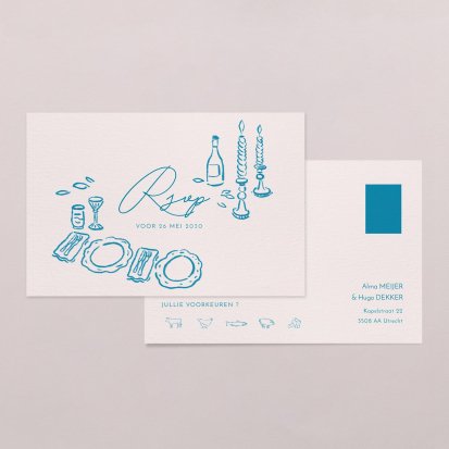 Rsvp trouwkaart  Chantilly