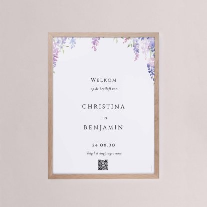 Trouwbord  Wisteria