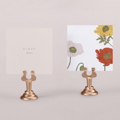 Naamkaart bruiloft  Flora Antica