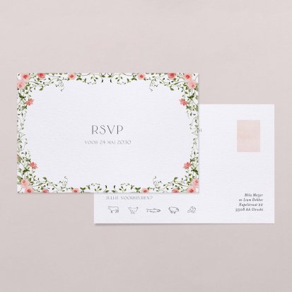 Rsvp trouwkaart  Queen Mary
