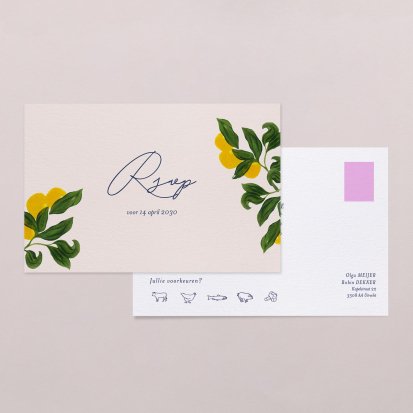 Rsvp trouwkaart  Magnolias