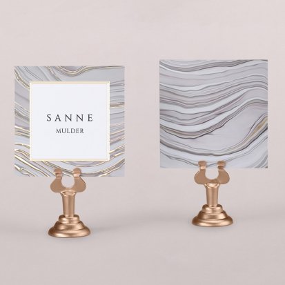 Naamkaart bruiloft  Marble Ice