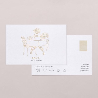 Rsvp trouwkaart  Precious love