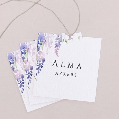 Naamkaart bruiloft  Wisteria