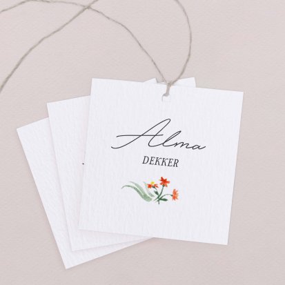 Naamkaart bruiloft  Blooming Love