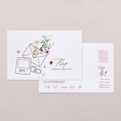 Rsvp trouwkaart  Bohemian dream