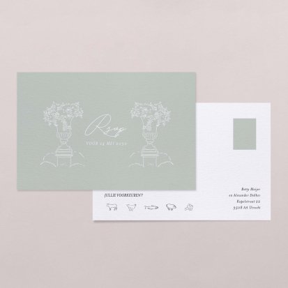 Rsvp trouwkaart  Green romance