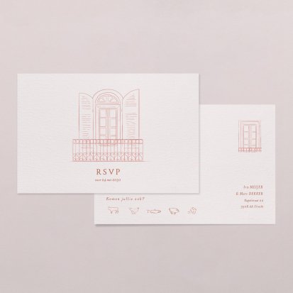 Rsvp trouwkaart  Valensole