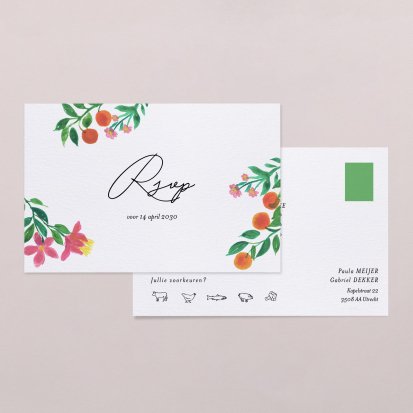 Rsvp trouwkaart  Lamartine