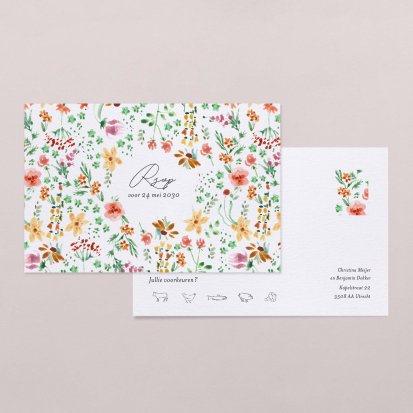Rsvp trouwkaart  Blooming Love