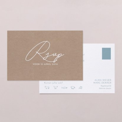 Rsvp trouwkaart  Rendez-vous