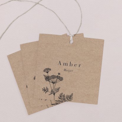 Naamkaart bruiloft  Herbarium II