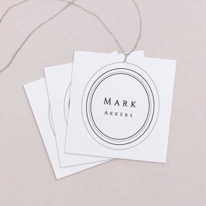 Naamkaart bruiloft  May Fair White