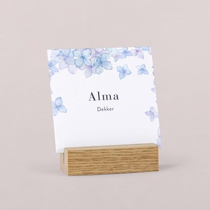 Naamkaart bruiloft  Sweet blue