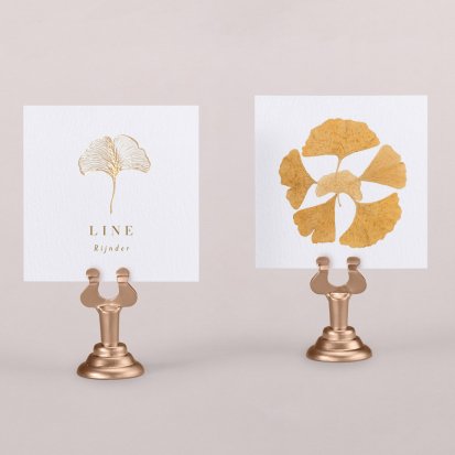 Naamkaart bruiloft  Golden Ginkgo